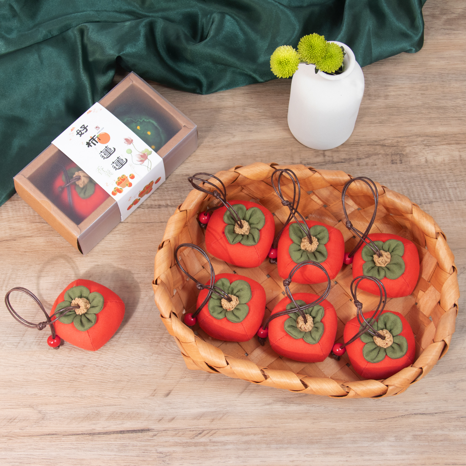 柿柿如意艾草香包香囊包邮