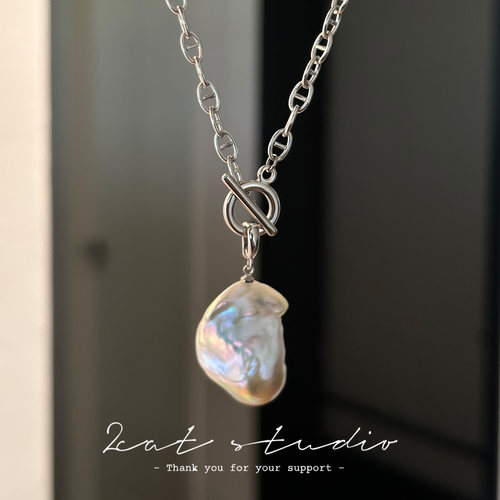 小众设计轻奢链猪鼻子ot扣毛衣链