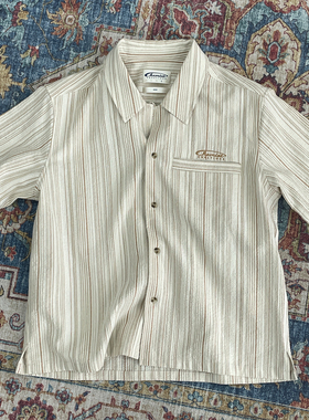 化学制品 海岛度假条纹短袖衬衫  S1_KHI_SHIRT