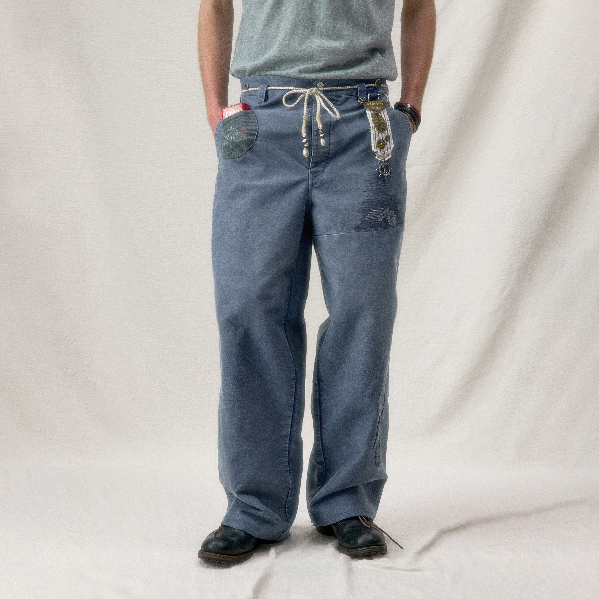 化学制品 航海老水手的鼹鼠皮法工裤 P2_BLU_WORKPANTS
