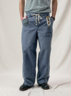 化学制品 航海老水手的鼹鼠皮法工裤 P2_BLU_WORKPANTS