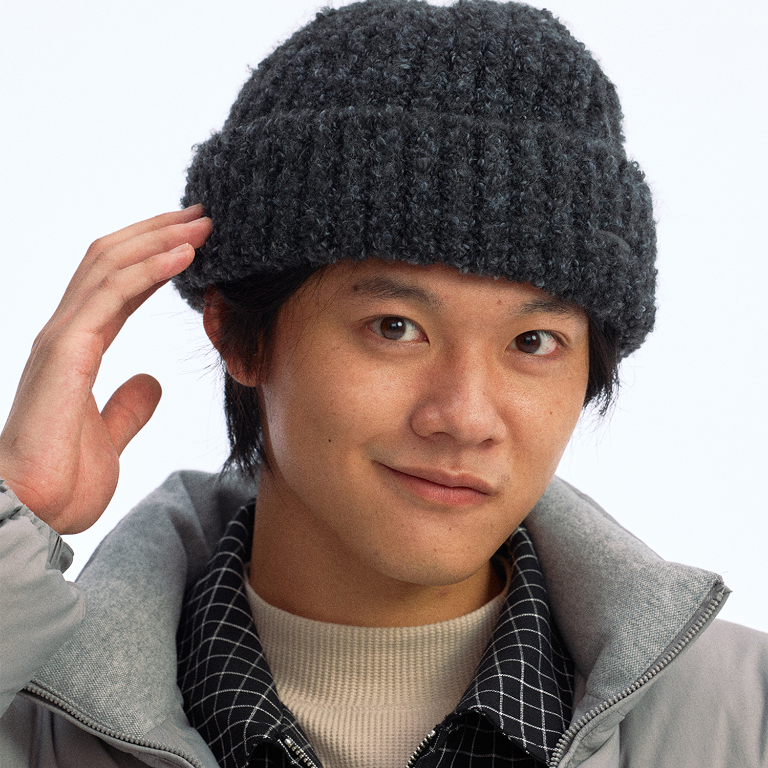 化学制品 显脸小的蓬松针织帽 C7_DGY_BEANIE