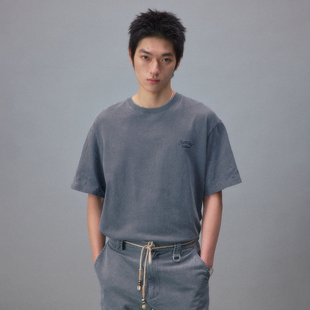 化学制品 T2_BLU PNK YLW_TSHIRT_250G 中古感宽松基础T恤