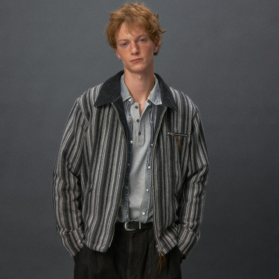 化学制品 落基山格纹毛呢夹克 J6_BLU/ORG_GRY_WOOLENJACKET