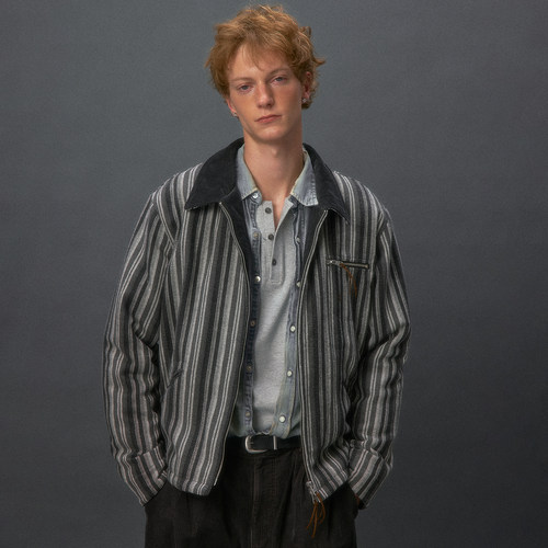化学制品 落基山格纹毛呢夹克 J6_BLU/ORG_GRY_WOOLENJACKET