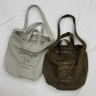 化学制品 系列 帆布托特包 B4_BWN_CRM_TOTEBAG 工装