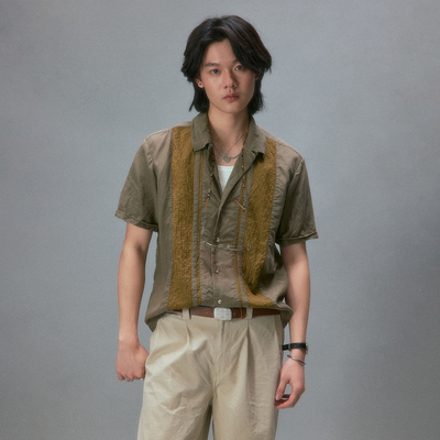 化学制品 冲绳民宿沙滩短袖衬衫  S2_GRN_SHIRT