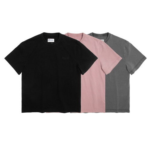 化学制品 定番贴布Logo T恤 T2_BLK_TSHIRT_230G