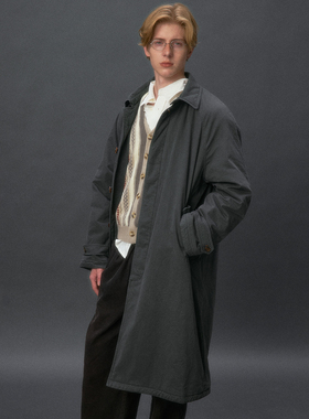 化学制品 书卷气夹棉风衣 J10_GRY_QUILTEDCOAT