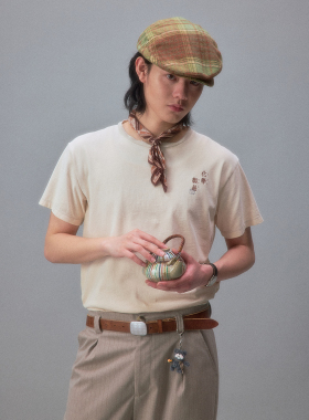 化学制品 昭和都会刺绣logoT恤  T1_GRN/CRM_TSHIRT_160G