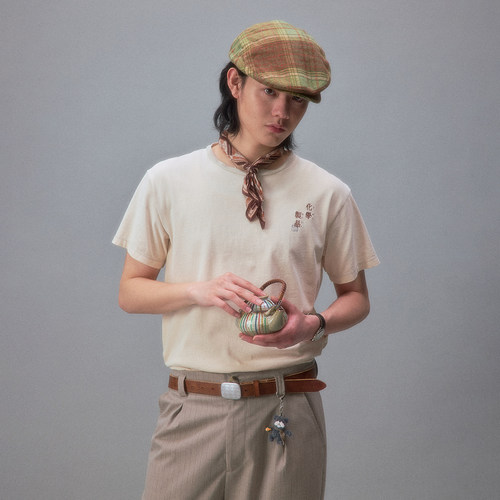 化学制品 昭和都会刺绣logoT恤  T1_GRN/CRM_TSHIRT_160G