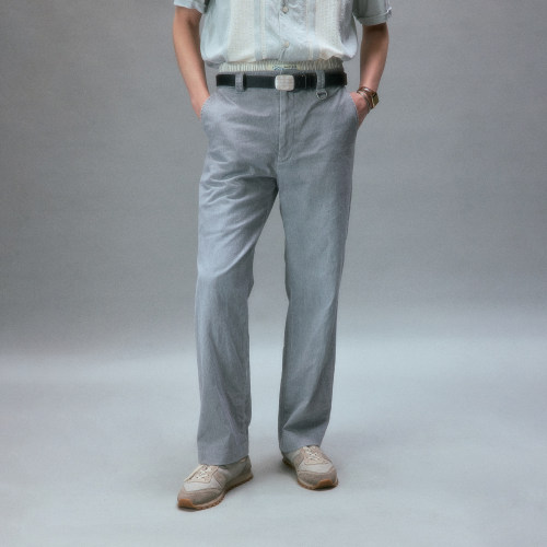 化学制品 90's干净的合身直筒休闲裤 P3_BLU/LGY_CHINOS