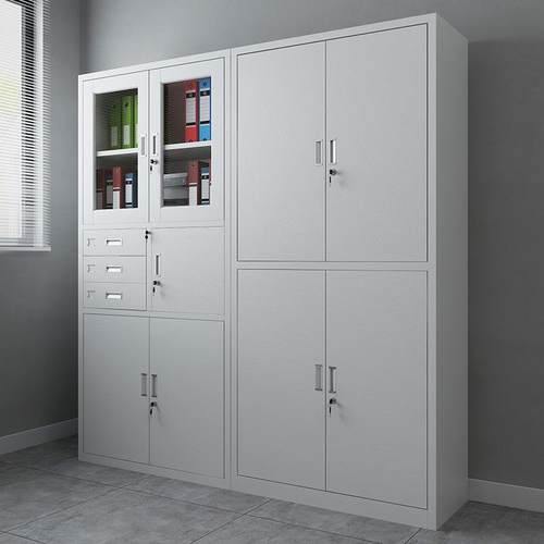 钢制文件柜办公书柜资料整理档案柜铁皮柜子财务凭证柜带锁储物柜