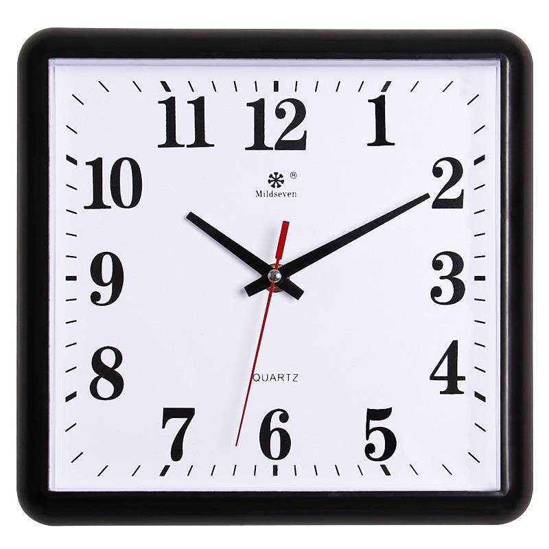 钟表挂钟客厅时尚简约时钟静音长方形家用个性石英钟挂表挂墙南舟