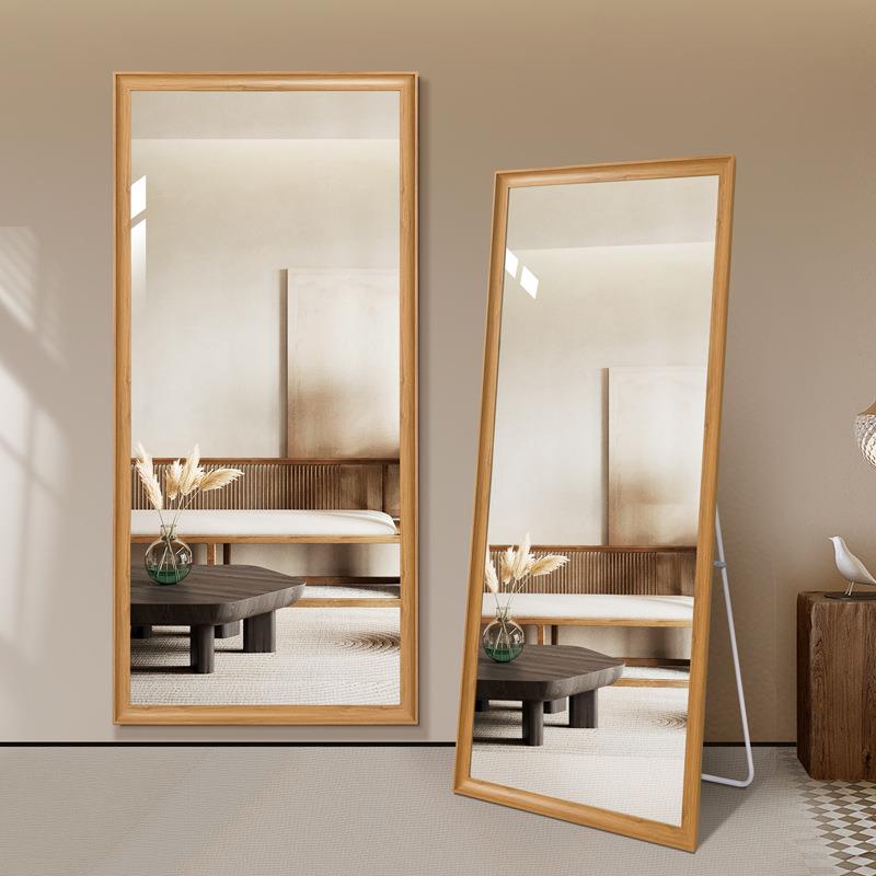 简约家用穿衣镜可移动全身镜落地镜服装店试衣镜壁挂北欧风大镜子
