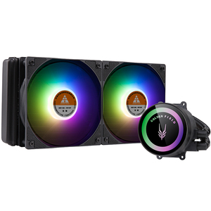 金河田银狐120/240一体式cpu水冷散热器套装 彩色全平台CPU风扇