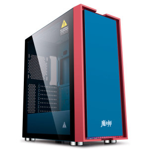 金河田机箱魔术师绿水鬼台式机电脑机箱电源整机侧透防尘游戏机箱