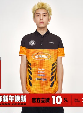 BURNIN*「WORDPLAY」乒乓球服立领POLO衫运动透气速干夏潮牌上衣