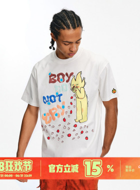 BURNIN*BOY DON'T CRY短袖T恤纯棉休闲风潮流上衣2026年春夏新款