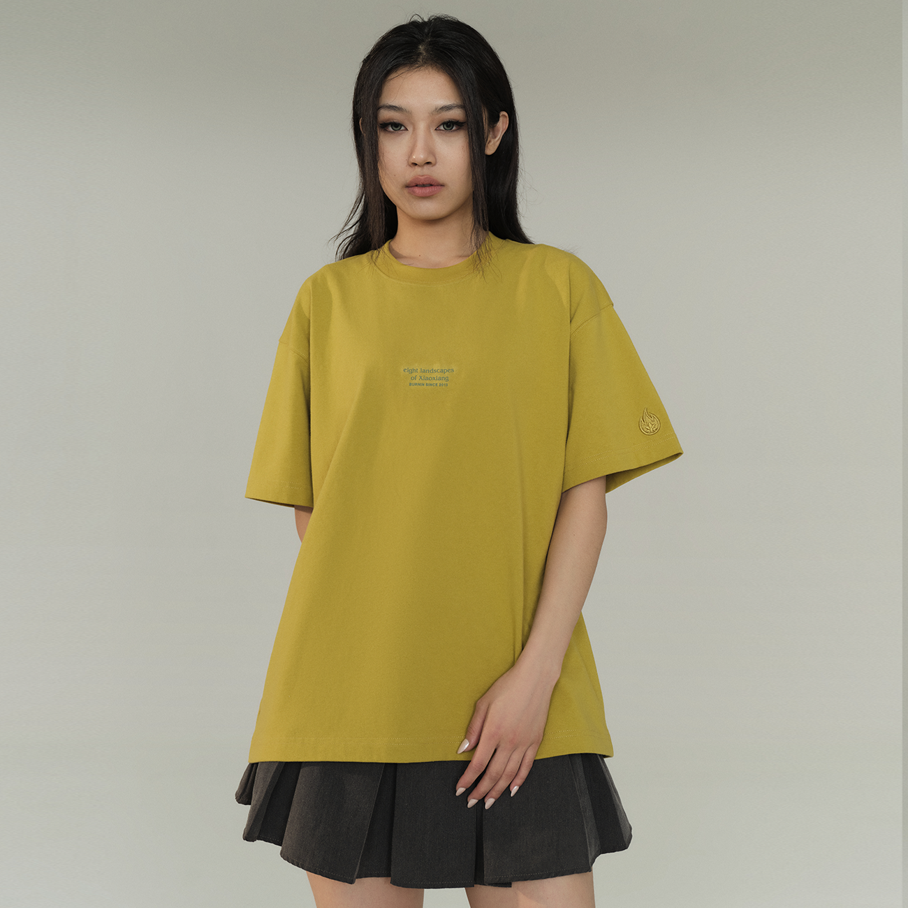 BURNIN*「一脉湘传」潇湘八景短袖T恤印花宽松休闲夏季国潮牌上衣