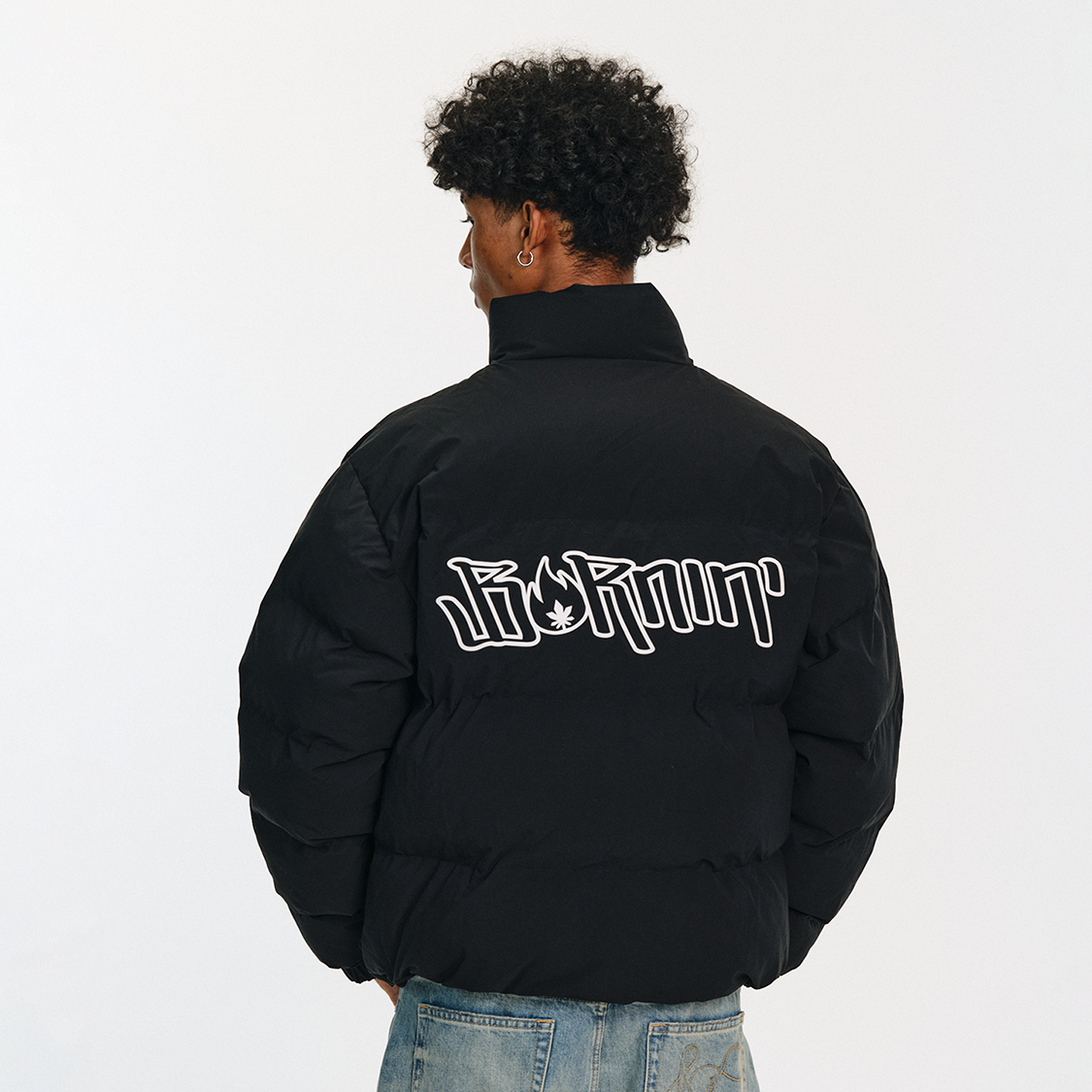 小火苗基础撞色棉服男冬季