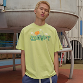 火苗浇绿梦短袖 T恤夏季 男女休闲宽松校园情侣同款 BURNIN 半袖 上衣