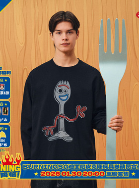 BURNIN*Disney/迪士尼 Pixar Toy Story合作系列Forky长袖T恤