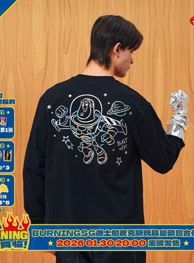 BURNIN*Disney/迪士尼 Pixar Toy Story合作系列镭射印花长袖T恤