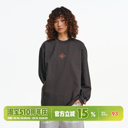 小火苗飞镖胸前长袖T恤男女