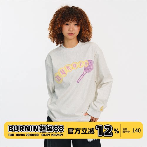 火苗网球长袖T恤男女秋冬运动