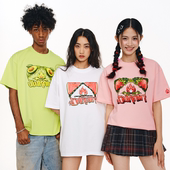 BURNIN 休闲宽松上衣 夏季 「都爱吃」水果方片logo短袖 T恤男女同款