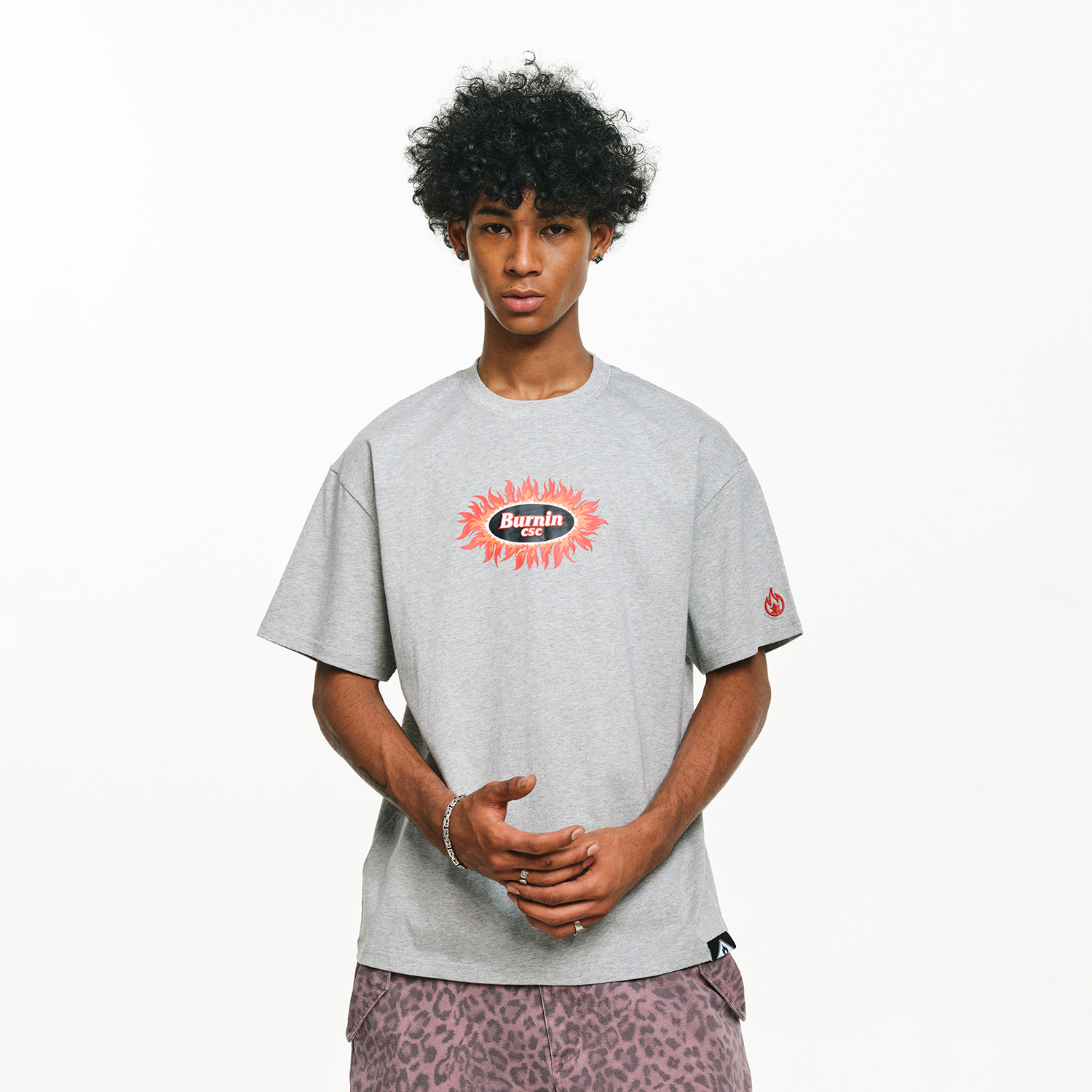 椭圆太阳花logo短袖T恤