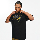 T恤纯棉休闲风2026年春季 BURNIN 火焰横排logo向日葵短袖 宽松上衣