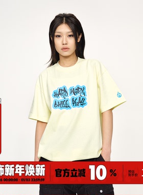 BURNIN*「WORDPLAY」CHILL涂鸦印花短袖T恤宽松休闲情侣潮牌上衣