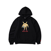 潮流连帽卫衣街头运动长袖 BURNIN PIKA战士帽衫 上衣男