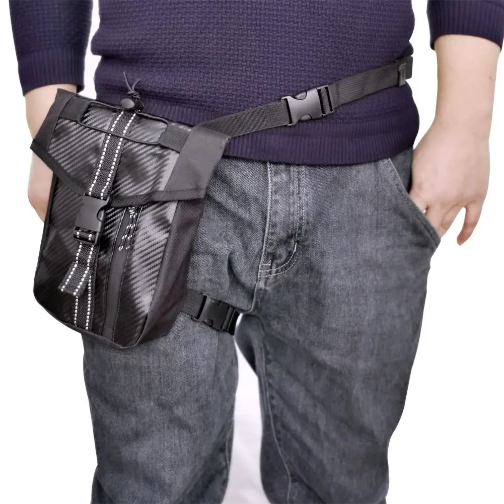 摩托车防水腿箱包大容量骑行腰包pu皮机车骑行包现货自行车包PU