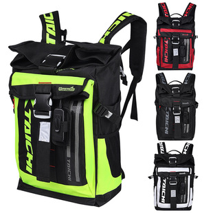 摩托车骑士背包户外旅行机车防水赛车双肩包夜行冷光灯摩旅包防刮