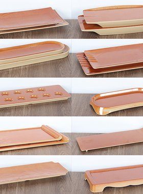 仿瓷烧烤烤肉盘复古餐厅商用碟子餐具密胺创意饭店火锅店配菜盘子