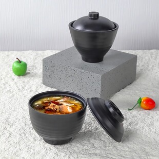 酒店密胺炖盅汤碗家用商用带盖甜品燕窝鸡汤补品汤盅饭店餐厅专用