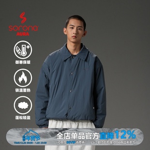 WEDENBORG复古翻领Sorona保暖棉教练夹克棉服日系廓形外套男秋冬