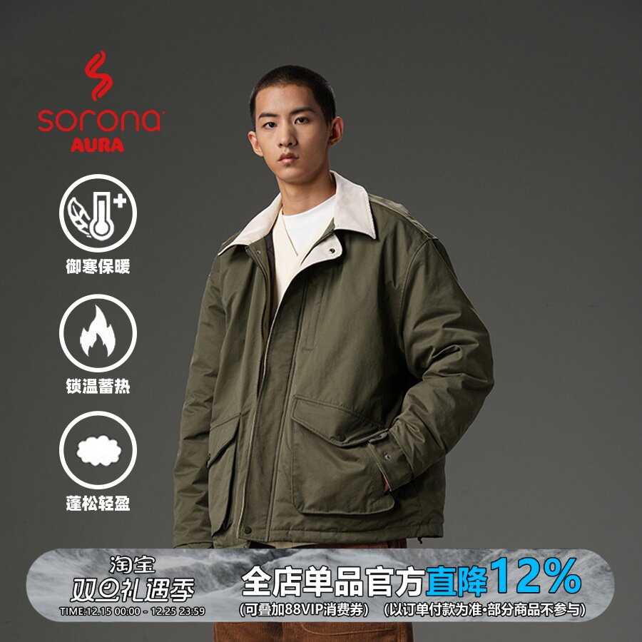 WDR灯芯绒领猎装夹克棉衣