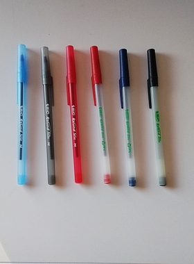 满22元包邮BIC Round Stic 圆珠笔半透明PenBeat 1.0mm