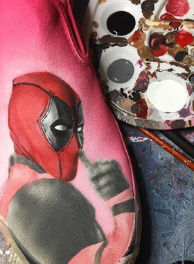 英国进口PROPERT'S帆布鞋颜料上色手绘涂鸦DIY改色包包翻新