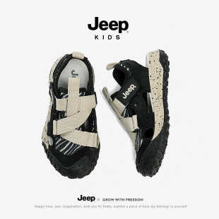 新款 奥特莱斯折扣官网 夏季 沙滩鞋 透气百搭舒适 Jeep男童溯溪凉鞋