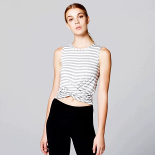 aumnie正品澳弥尼运动健身舒适瑜伽服露脐无袖背心外搭不带胸垫