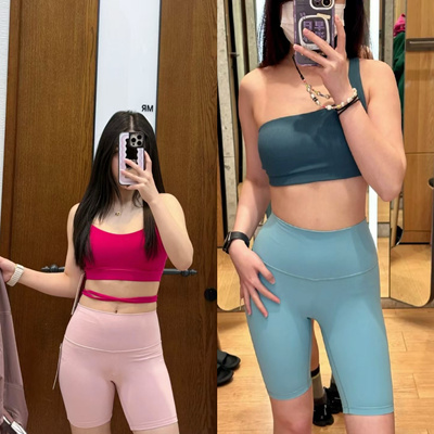短裤贼好穿lulu 经典款夏日户外多巴胺色系运动健身普拉提裸感裤