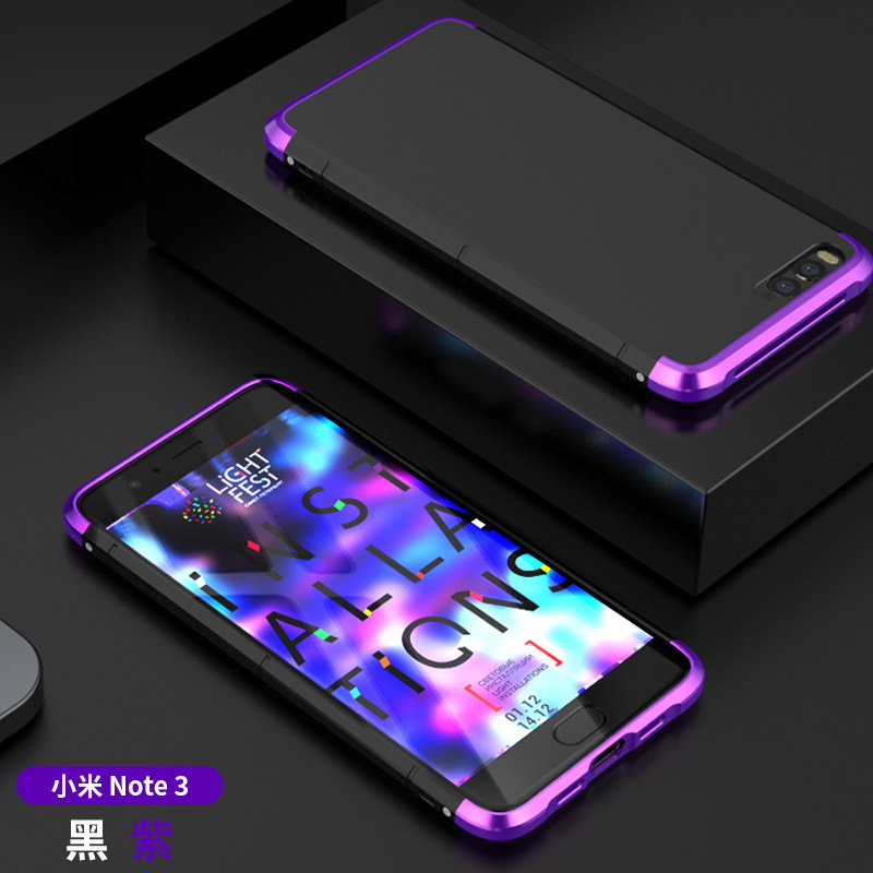 GINMIC Shield Aluminum Metal Frame Hard PC Back Cover Case for Xiaomi Mi Note 3