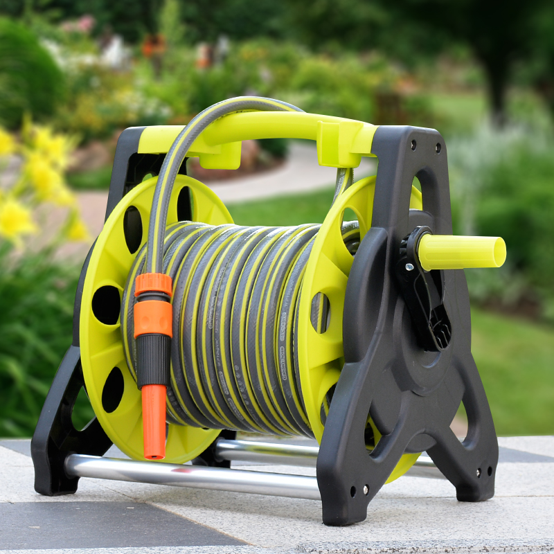 洗车水枪头家用高压水抢喷头 加压浇花水管4分软管收纳架冲洗庭院