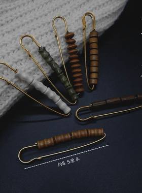 民族风实木装饰收腰大别针