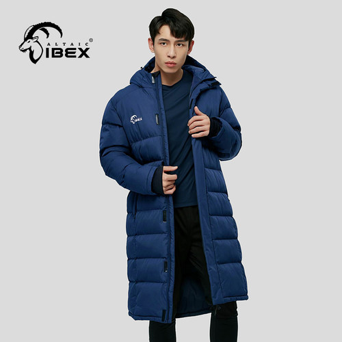 岩羚体育长款防风保暖运动棉衣